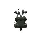Silynx Clarus FX2 Headset System - Clarus FX2 Control Box fixed dual in-ear headset fixed Yaesu/Vertex 1 pin right angle adaptor Black CFX2ITEB-004