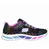 Skechers Girl's S Lights: Litebeams - Gleam N' Dream Sneaker | Size 13.5 | Black | Textile/Synthetic