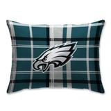 Philadelphia Eagles Plaid Plush Sherpa Bed Pillow - Green