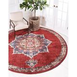 Blue/Red/White Area Rug - RugPal Ulla Oriental Red/Blue/Beige Area Rug Polypropylene in Blue/Red/White, Size 96.0 W x 0.5 D in | Wayfair 1868698