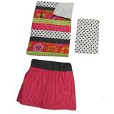 Harriet Bee Chewelah 3 Piece Crib Bedding Set Cotton in Green/Orange/Pink | Wayfair TU3S
