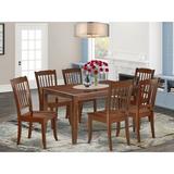 August Grove® Kuebler 7 Piece Solid Wood Dining Set Wood in Brown, Size 30.0 H x 36.0 W x 60.0 D in | Wayfair CEB1C498C4FE4863868010DCE07A4632
