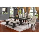 Lark Manor™ Ellian Extendable Dining Set Wood/Upholstered Chairs in Brown | Wayfair 1F7318750F7A4A0B977058E0E2D2A87D