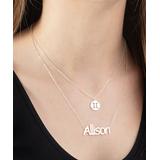 Limoges Jewelry Women's Necklaces Silver - Sterling Silver Zodiac Layered Personalized Necklace