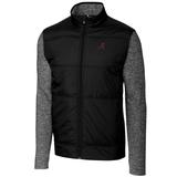 Men's Cutter & Buck Black Alabama Crimson Tide Big Tall Stealth Full-Zip Jacket