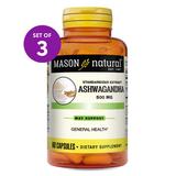 Mason Natural Vitamins & Supplements 1787-60 - 60-Ct. Ashwagandha 500-mg Capsules - Set of 3