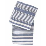 Dash and Albert Rugs Rugby Stripe Cotton Throw Cotton in Blue/Gray, Size 60.0 W in | Wayfair RDB176-THR