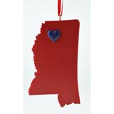 OXBAY BY SEASONS DESIGNS NCAA Oxford Heart Hanging Figurine Ornament Plastic in Blue/Red, Size 3.0 H x 1.0 W x 3.0 D in | Wayfair SRO024