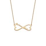 Limoges Kids Jewelry Girls' Necklaces GOLD - 14k Gold-Plated Infinity Hearts Personalized Pendant Necklace