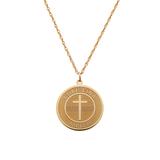 Limoges Kids Jewelry Girls' Necklaces GOLD - 14k Gold-Plated Personalized 'Baptism' Cross Pendant Necklace