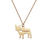 Limoges Kids Jewelry Girls' Necklaces gold - Gold Frenchie Personalized Necklace