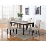 Alcott Hill® Tekamah 5 Piece Dining Set Wood/Upholstered Chairs in Black/Brown/Gray | Wayfair 1FAF005B14A14404B52B1352A3DC0646