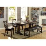Fleur De Lis Living Knaresborough 6 - Piece Dining Set Wood/Upholstered Chairs in Brown, Size 30.0 H in | Wayfair 60D28237071248D6AD7D554AAA6F6AE8