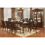 Astoria Grand Dufrene 9 Piece Drop Leaf Dining Set Wood/Upholstered Chairs in Brown/Red, Size 30.0 H in | Wayfair 8F8C75DD236A4454BD1ACAD1CD33ACC4