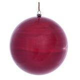 Vickerman 622254 - 6" Red Wood Grain Ball Christmas Tree Ornament (3 pack) (MC197203)