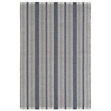 Blue/Gray/Navy Area Rug - Dash and Albert Rugs Herringbone Striped Hand-Woven Flatweave Cotton Navy/Gray Area Rug Cotton in Blue/Gray/Navy | Wayfair