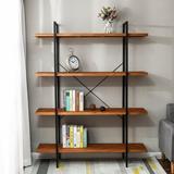 Sand & Stable™ Mignone Iron Etagere Bookcase in Black/Brown/Green, Size 66.5 H x 51.2 W x 14.0 D in | Wayfair 3CD823F58D1D428FA0DDF4F946BA8AC0