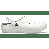 Crocs White / Grey Classic Lined Clog Shoes