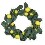 Northlight Seasonal Lemon & Foliage Artificial Wreath Yellow 22-Inch in Green, Size 22.0 H x 22.0 W x 4.0 D in | Wayfair 33377242