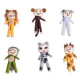 'Jungle-Themed Cotton Decorative Worry Dolls (Set of 6)'
