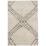 Gray Area Rug - Dash and Albert Rugs Zillah Geometric Hand-Knotted Area Rug Cotton/Wool in Gray, Size 60.0 W x 0.75 D in | Wayfair DA851-58
