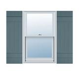 Mid America Mid-America Vinyl, Standard Size Four Board Joined Shutter Pair Vinyl in Green/Gray/Blue, Size 55.0 H x 14.0 W x 1.0 D in | Wayfair