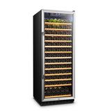Lanbo 149 Bottle Freestanding Refrigeration Single Zone Wine Cellar, Glass in Black/Gray, Size 64.0 H x 28.5 W x 23.4 D in | Wayfair LW155S