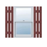 Ekena Millwork Lifetime Vinyl Standard 3 Board Spaced Board-n-Batten Shutters Vinyl in Black, Size 55.0 H x 12.0 W x 1.0 D in | Wayfair