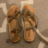 American Eagle Outfitters Shoes | American Eagle Sandals | Color: Green/Tan | Size: 6