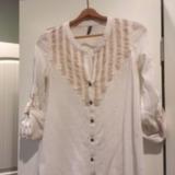 Free People Tops | Free People Shirt Womens Size S | Color: Cream/White | Size: S
