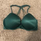 Victoria's Secret Intimates & Sleepwear | 32d Cross Back Strap Bra | Color: Green/Tan | Size: 32d