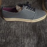American Eagle Outfitters Shoes | American Eagle Outfitters Sz 10 Polka Dot Shoes | Color: Blue/White | Size: 10