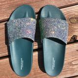 American Eagle Outfitters Shoes | Ae Slides | Color: Blue/Green | Size: 8
