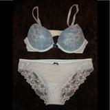 Victoria's Secret Intimates & Sleepwear | Nwot Vs Bra And Panty Set | Color: Blue | Size: 32b, Xs