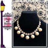 Kate Spade Jewelry | Kate Spade Crystal And Bead Collar Necklace Nwt | Color: Cream/Gold | Size: Os