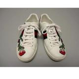 Gucci Shoes | Authentic Gucci White Ace Floral Embroidered 37.5 | Color: White | Size: 7.5