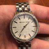 Michael Kors Accessories | Argyle White Logo Dial Michael Kors Ladies Watch | Color: Silver | Size: Os