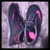 Nike Shoes | Euc Grey And Pink Nike Fit-Sole | Color: Gray/Pink | Size: 7.5