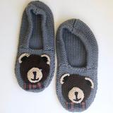 Urban Outfitters Other | Crochet Teddy Bear Slippers From Urban Outfitters | Color: Black | Size: Os