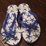 Kate Spade Shoes | Kate Spade Flip Flops. Size 6 | Color: Blue/White | Size: 6