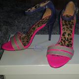 Jessica Simpson Shoes | Ankle Strap Sandal | Color: Blue/Pink | Size: 7.5