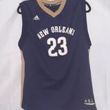 Adidas Shirts & Tops | Adidas Anthony Davis Authentic Pelicans Jersey | Color: Blue/Tan | Size: Xlb