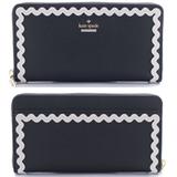 Kate Spade Accessories | Kate Spade Devin Court Lacey Zip Around Wallet | Color: Black/White | Size: Os