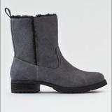 American Eagle Outfitters Shoes | Ae Fur Lug Boot | Color: Black/Gray | Size: 9.5