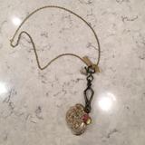 Anthropologie Jewelry | Anthropology Locket Necklace | Color: Gold/Gray | Size: Os