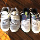 Nike Shoes | 2 Pairs Of Nike Kyrie Irving Shoes Youth 4.5 Guc | Color: Gray/White | Size: 4.5bb