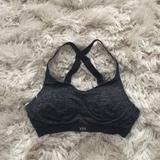 Victoria's Secret Intimates & Sleepwear | 32b Cross-Back Sports Bra With Adjustable Straps | Color: Black/Gray | Size: 32b