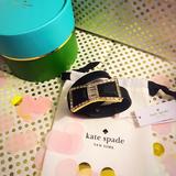 Kate Spade Jewelry | Ksny Leather Jeweled Bow Wrap *Nwt* | Color: Black | Size: Os