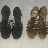 Nine West Shoes | *2 Pair Of High Heels Sandals Size 7 | Color: Black/Brown | Size: 7