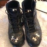 Under Armour Shoes | Boys Black Camo Baseball Cleats | Color: Black/Gray | Size: 6b